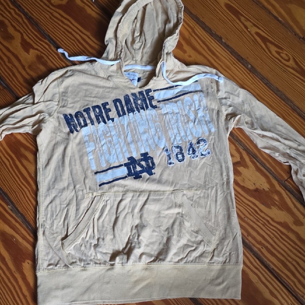 Notre Dame Fighting Irish Beige Hoodie